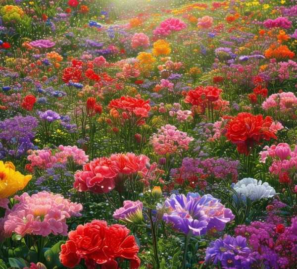 春色满园，花开盛景图,春意盎然，花开烂漫——描绘春暖花开的美丽画卷,美好,第1张