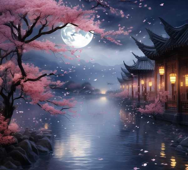 春江花月夜，穿越千年的诗意画卷,春江花月夜名句，穿越的诗意画卷,哲理,名句,岁月流转,第1张