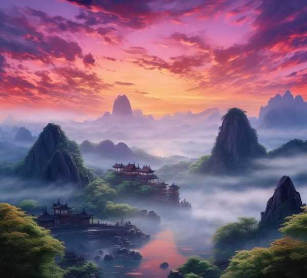 霞韵成语探幽，领略成语中的绚丽风光,霞接龙成语，探寻成语中的美丽风景,智慧,苏轼,壮丽,第1张