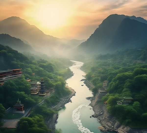长江画卷，流动的诗篇传韵千年,长江之韵，一幅流动的诗篇,苏轼,诗篇,壮丽,第1张
