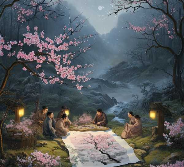 桃花源记，穿越时空的桃花源探寻之旅,探寻桃花源，解读桃花源记原文及翻译之美,美好,第1张