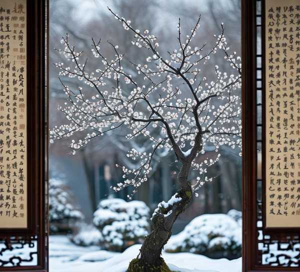 墨梅高洁之美，古诗赏析与原文翻译解读,墨梅古诗赏析，探寻梅花高洁之美—原文及翻译解读,傲骨,第1张