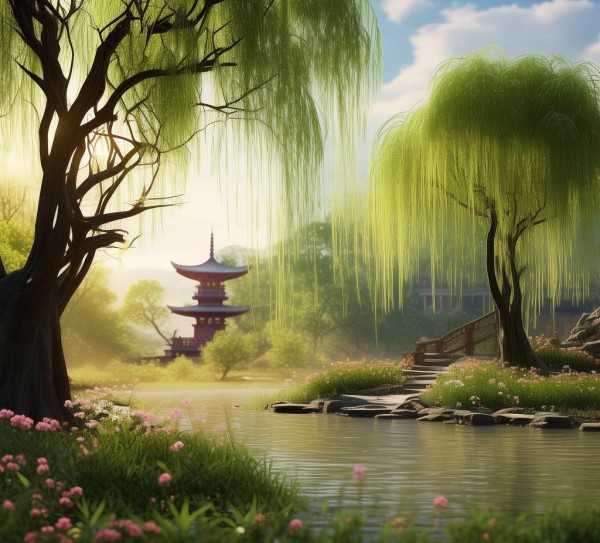 柳语诗意，自然人文共舞,春风拂柳，诗意盎然—柳树句子中的自然与人文之美,美好,传承,冬日,第1张