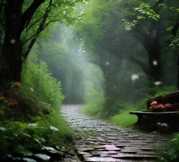 雨韵诗情，雨天美丽瞬间集锦,雨中的诗意，形容雨天的美丽句子集锦,美好,魅力,韵味,第1张
