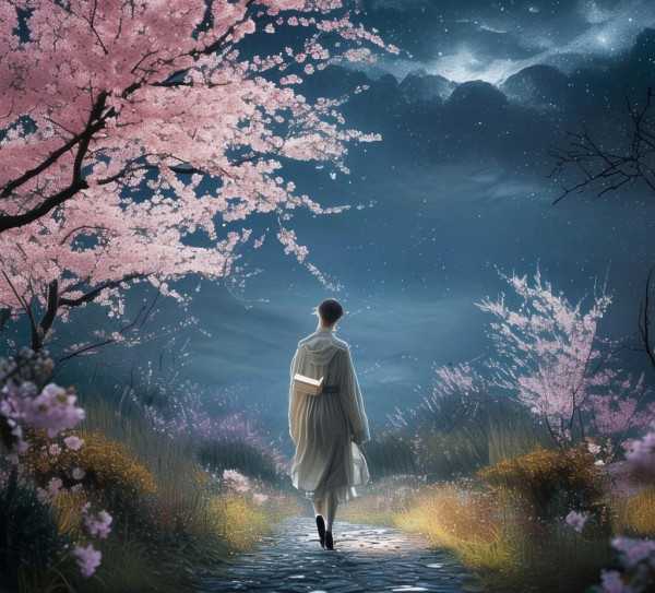 皎然月下，诗意人生画卷